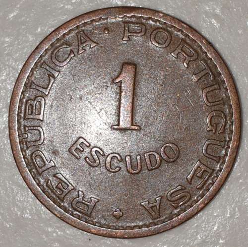 1965 - 1 ESCUDO - MOCAMBIQUE - MOZAMBIQUE - (Bronze)